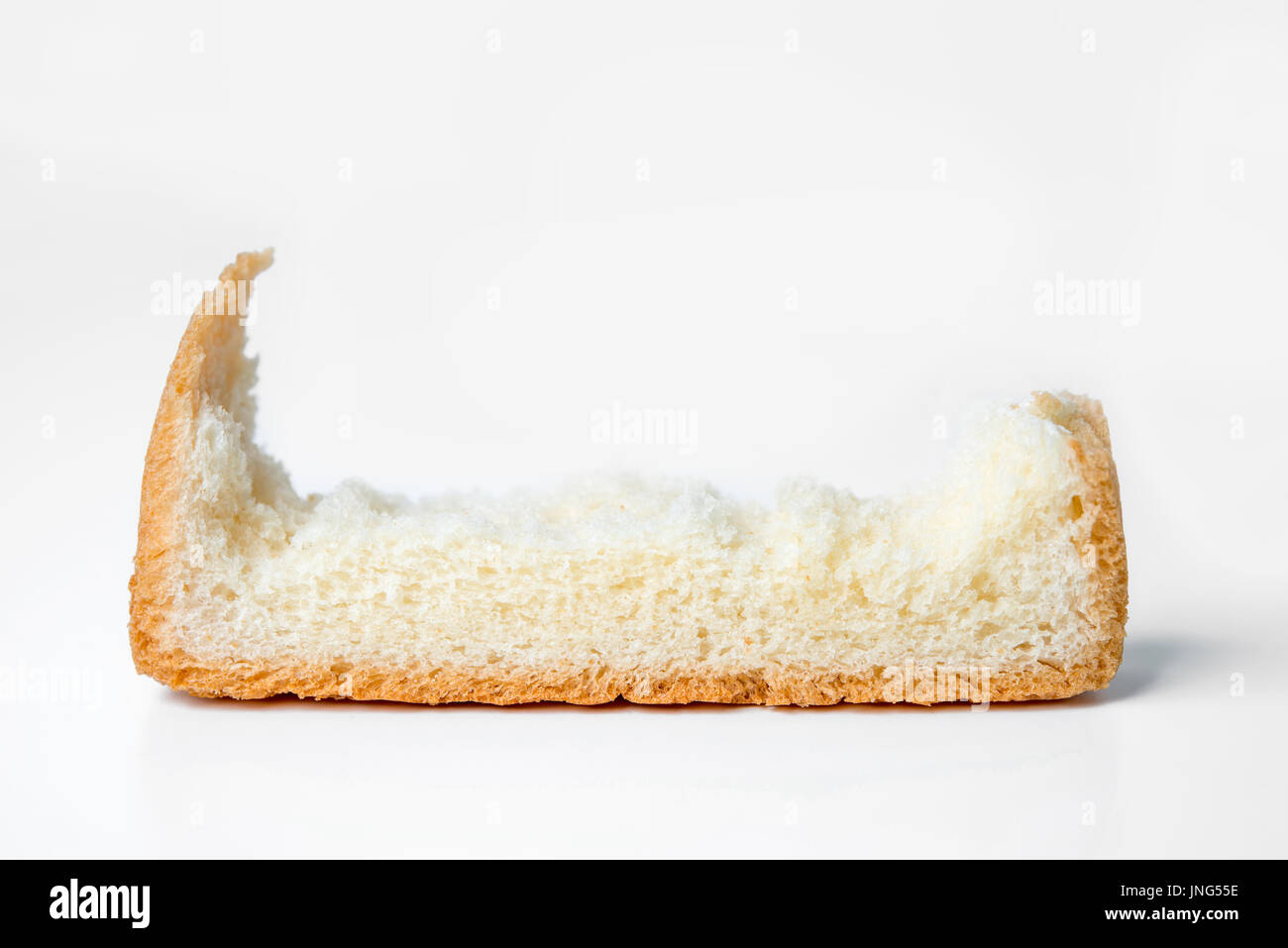 Distorted Bread bread torn on white background Stock Photo - Alamy