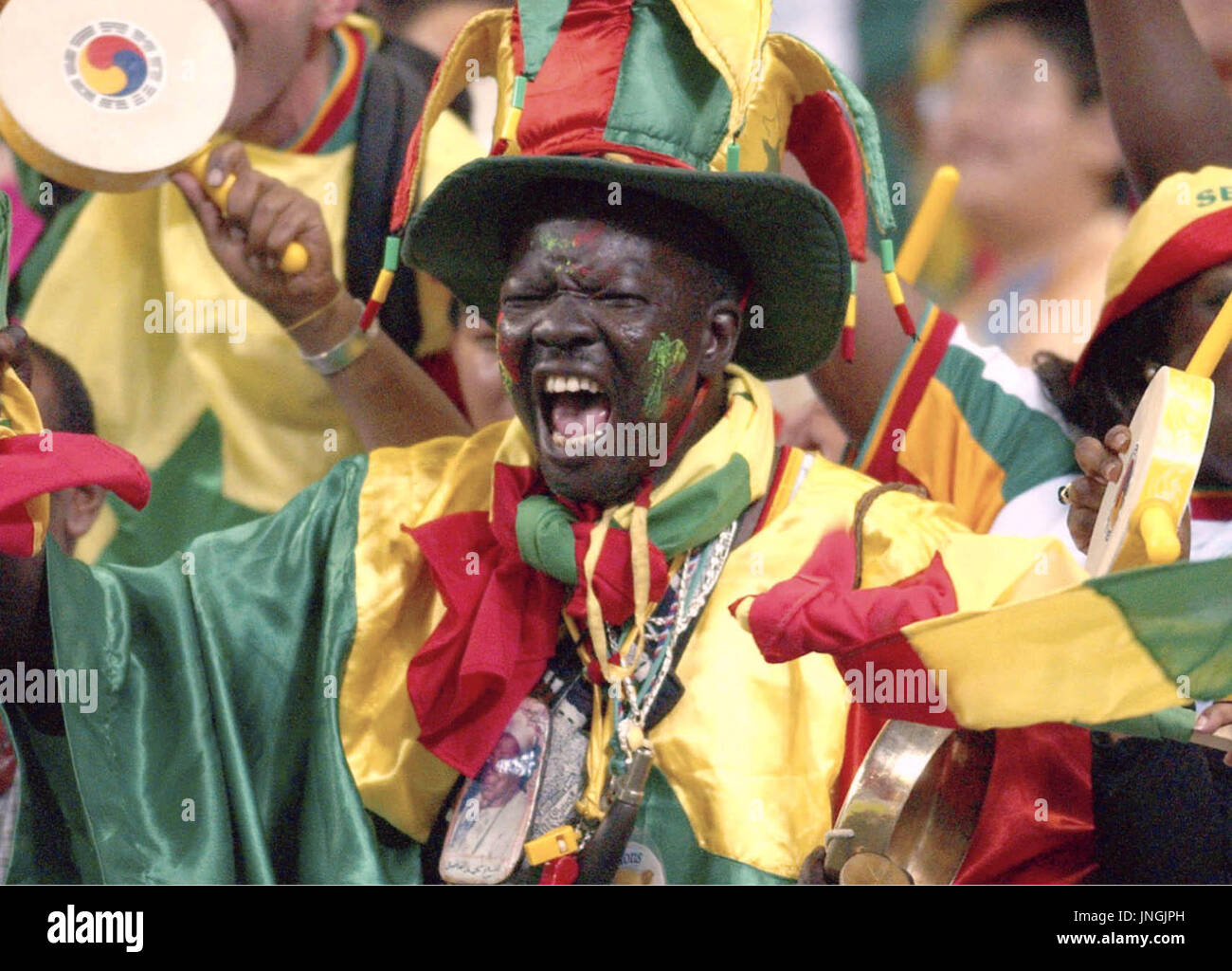Senegal soccer fans julibant after Senegal's stunning 10 wini over