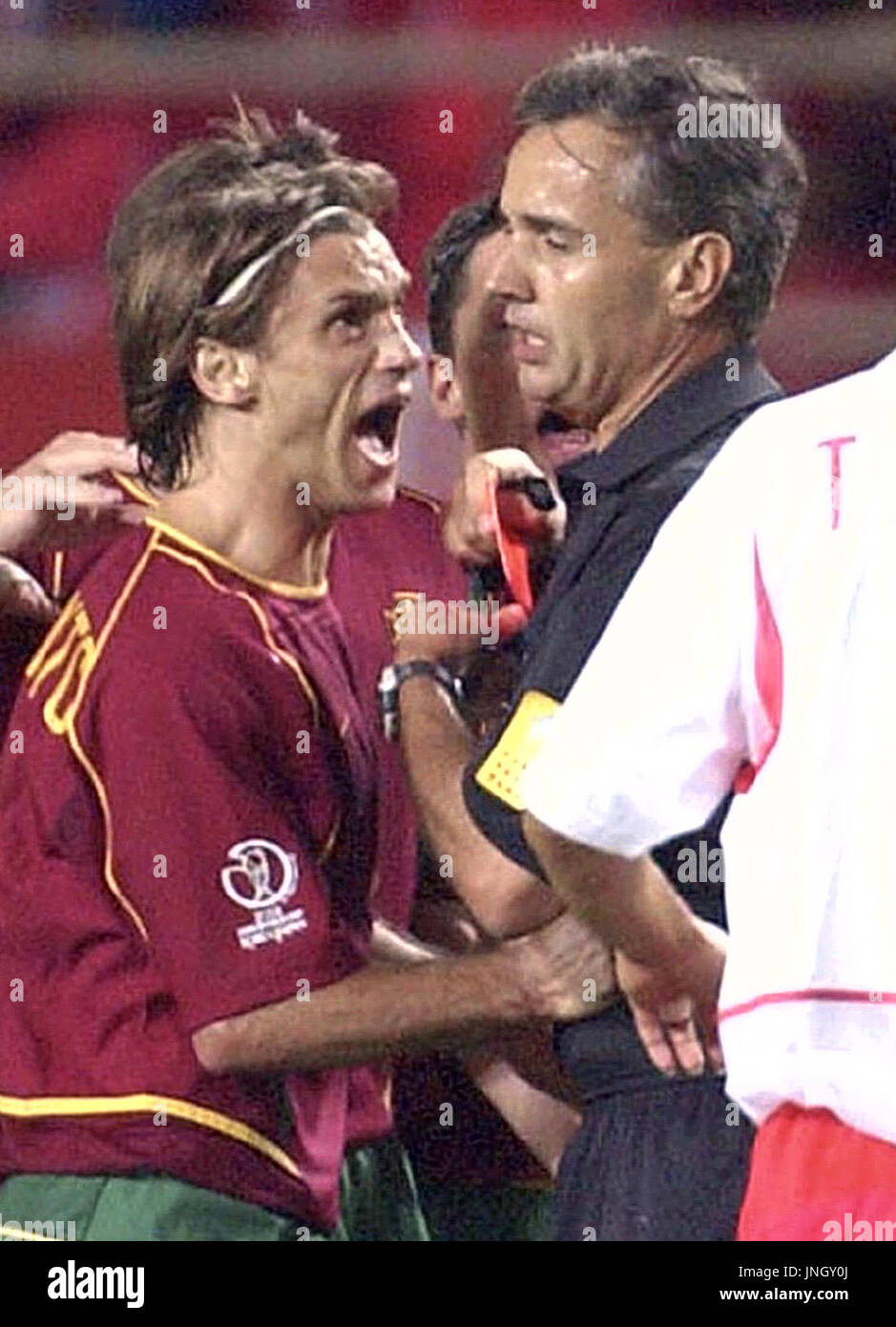INCHEON, South Korea - Portugal striker Joao Pinto protests