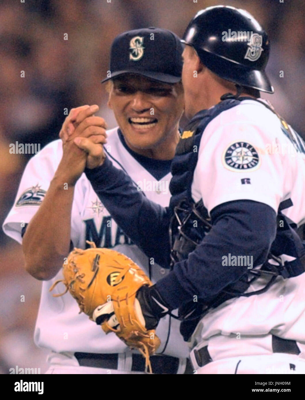 SEATTLE, United States Seattle Mariners closer Kazuhiro Sasaki beams
