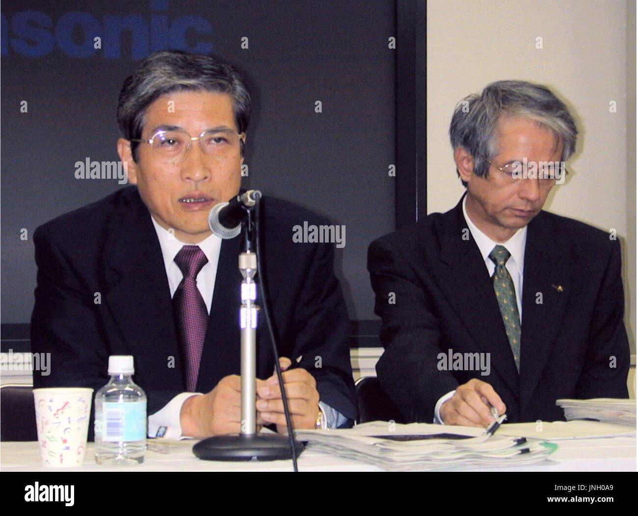 TOKYO, Japan Tetsuya Kawakami (L), a director of Matsushita Electric
