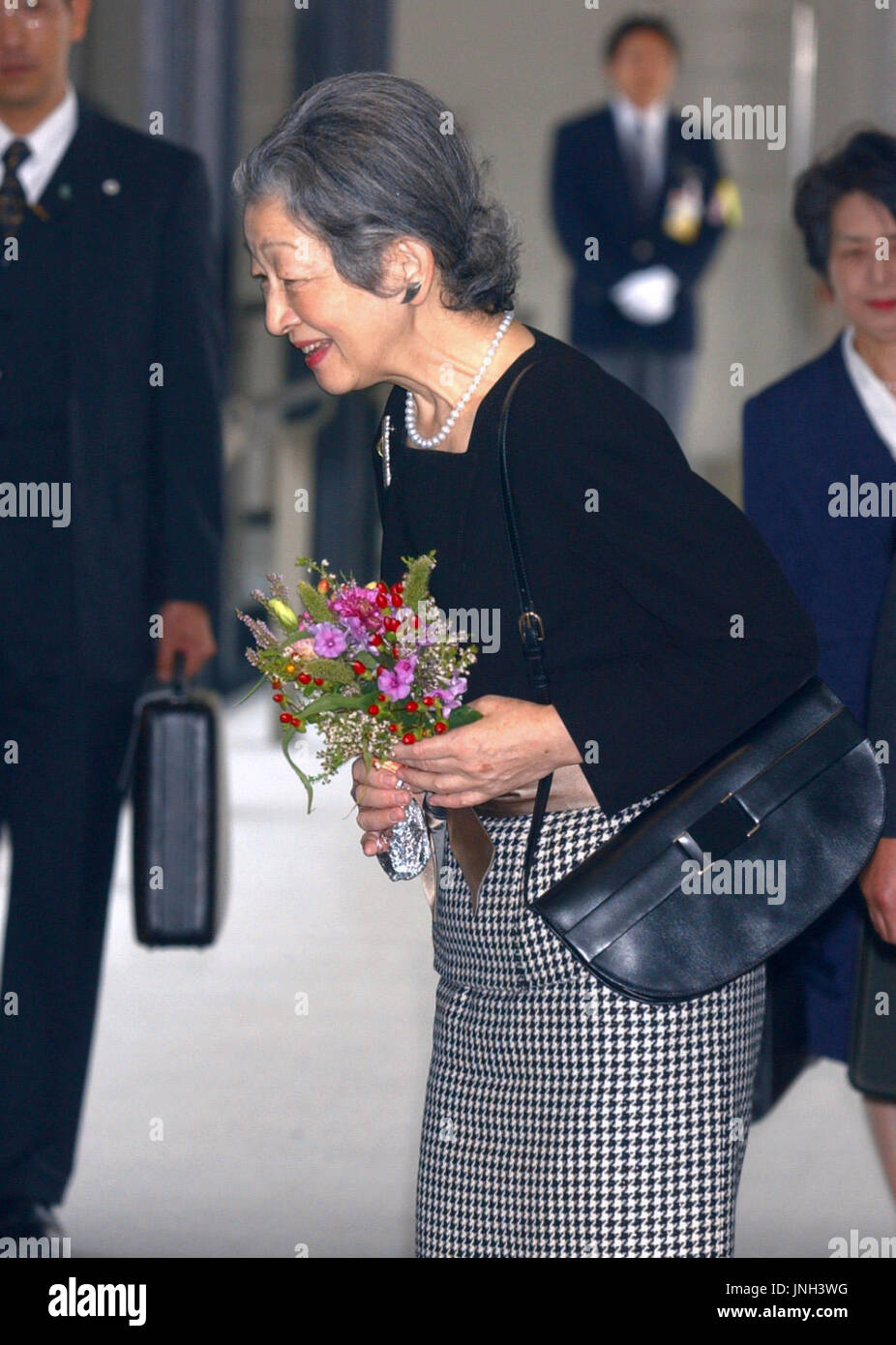 NARITA, Japan Empress Michiko returns to Narita airport after