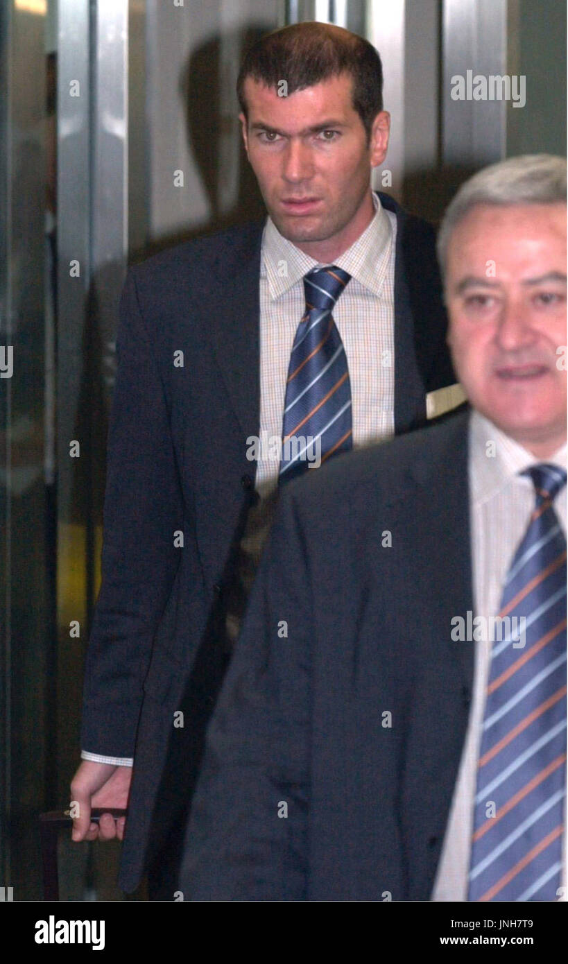 NARITA, Japan Zinedine Zidane of Real Madrid arrives at Narita