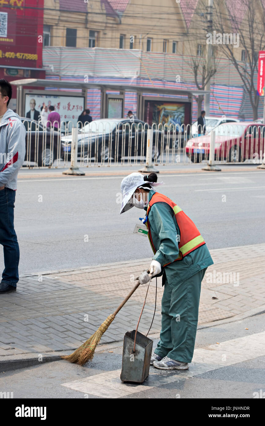 Chinese street cleaning hires stock photography and images Alamy