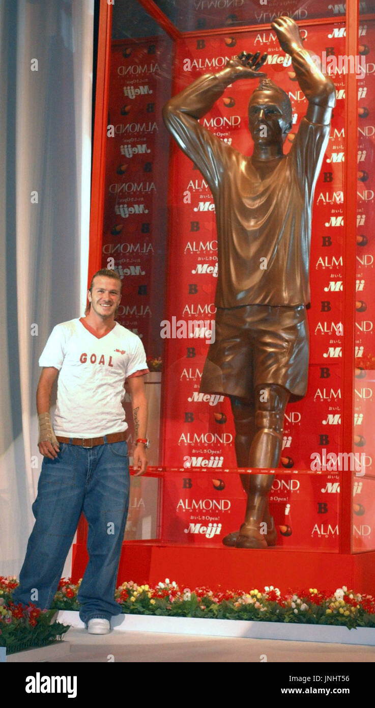 TOKYO, Japan - England soccer star David Beckham pose for photos