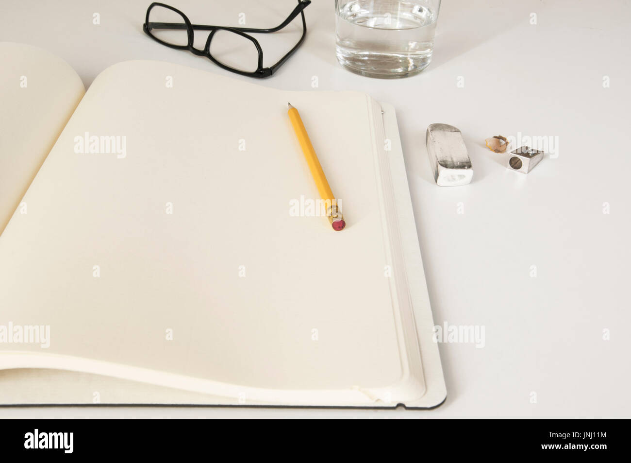 white office desk Stock Photo Alamy