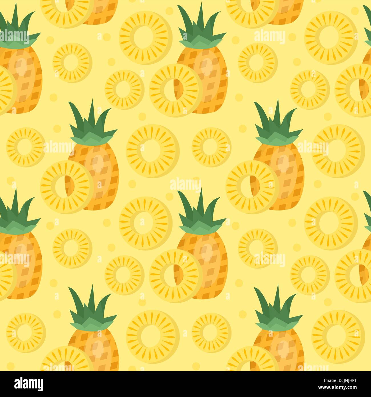 Pineapple Seamless Pattern Ananas Slices Endless Background Texture Fruits Background Vector Illustration Stock Vector Image Art Alamy