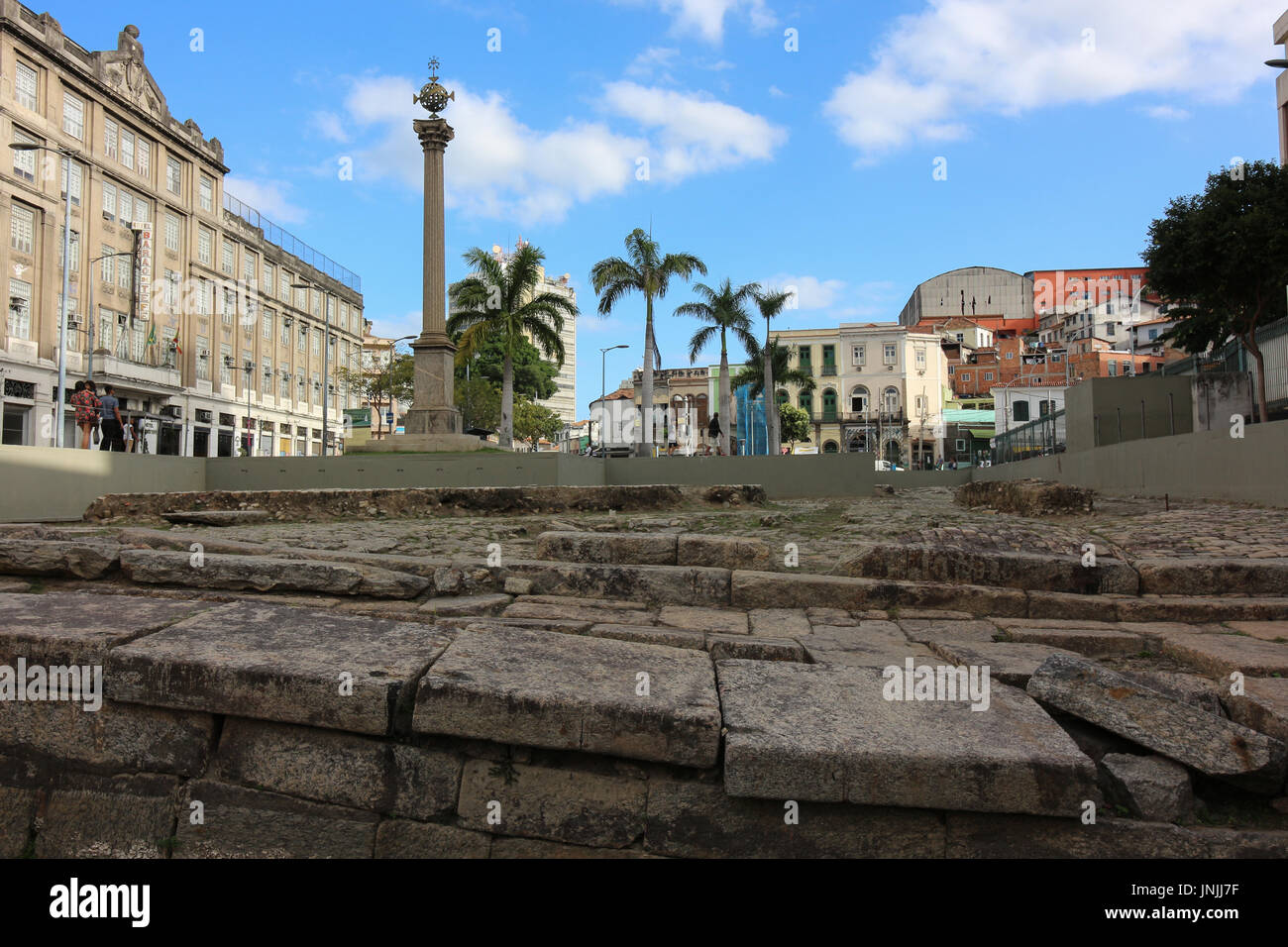Rio de Janeiro, Brazil, July 29, 2017: Cais do Valongo (Valongo Wharf), an archaeological site recognized by Unesco as a World Heritage Site. The site Stock Photo