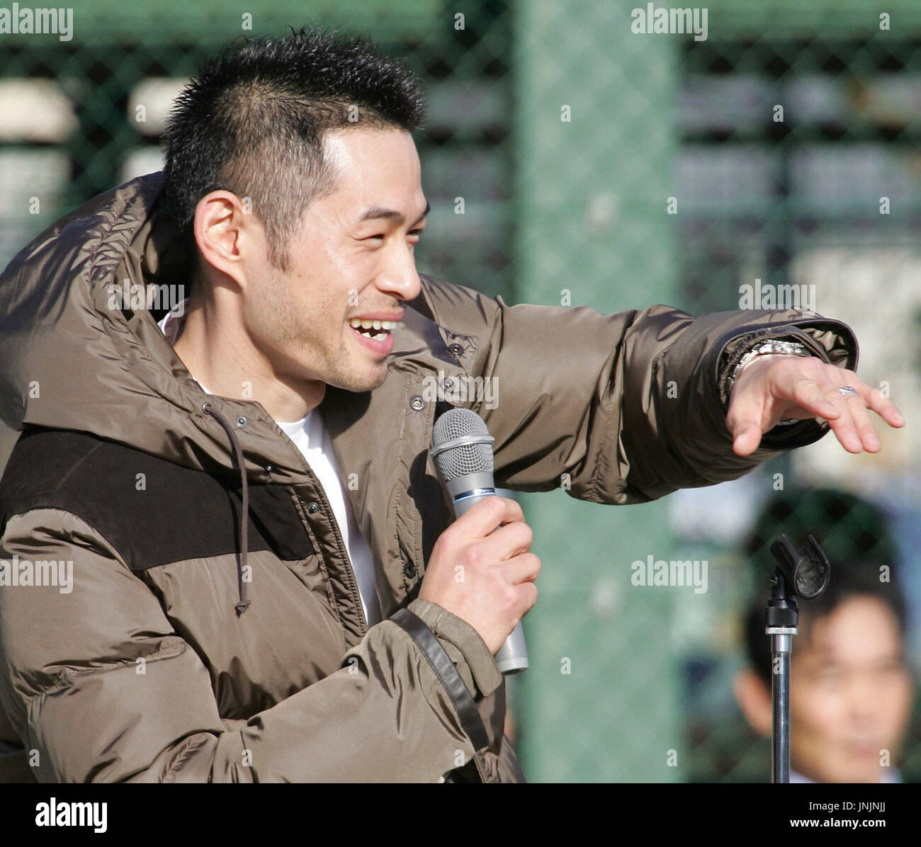 TOYOYAMA, Japan - Japanese major leaguer Ichiro Suzuki, now back in Japan,  speaks at an award ceremony for the Ichiro Cup baseball event for children  in his hometown of Toyoyama, Aichi Prefecture