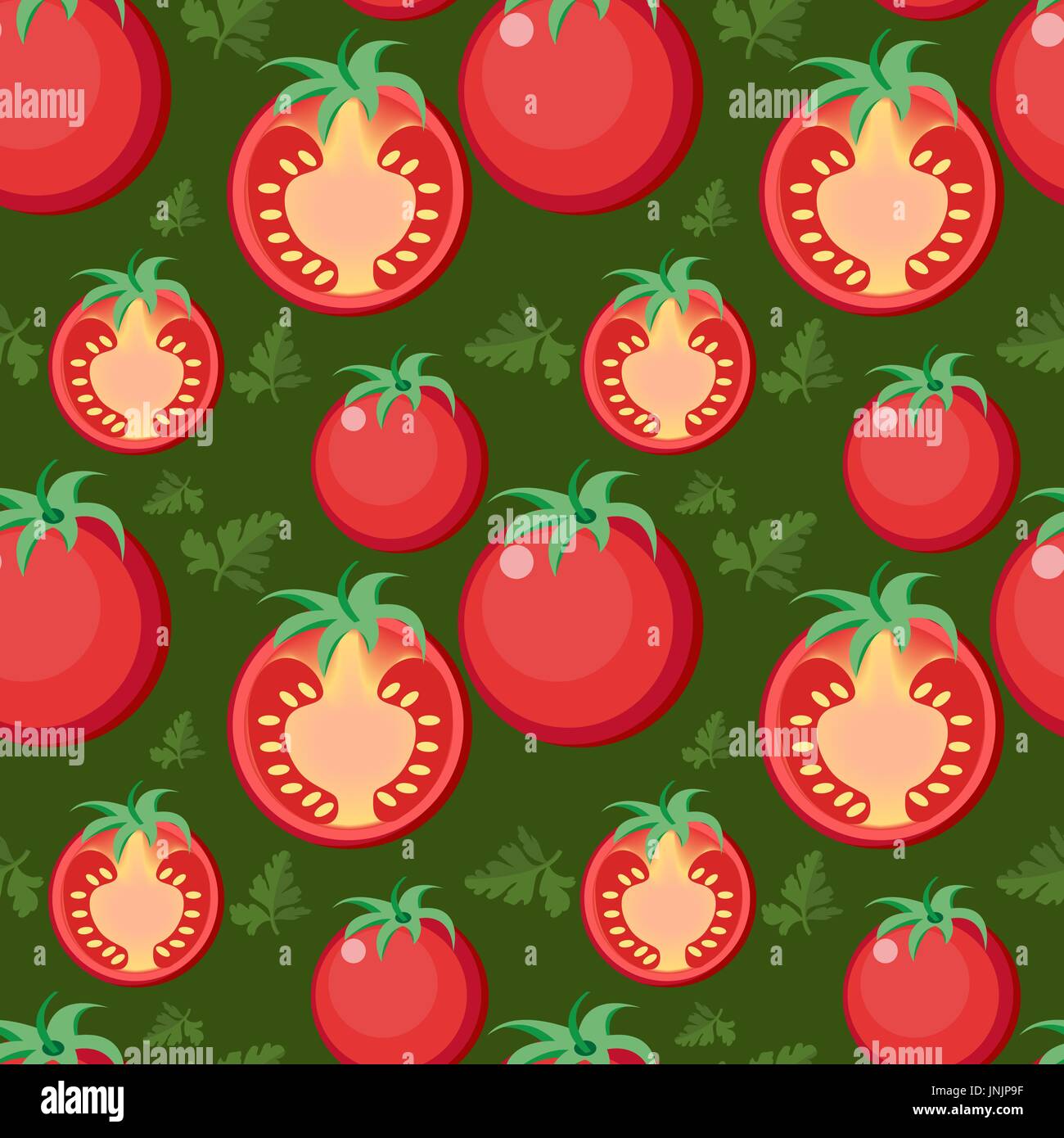 Tomato seamless pattern. Tomatoes endless background, texture