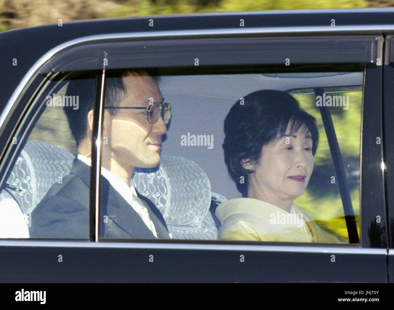 Tokyo Japan Yoshiki Kuroda Accompanied By His Mother Sumiko Arrives At The Imperial Palace On March 19 For A Meeting With Emperor Akihito And Empress Michiko Following His Formal Engagement To