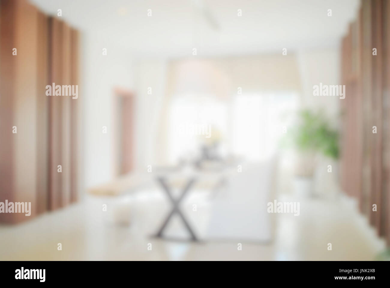 blur image of modern dining room interior Stock Photo - Alamy