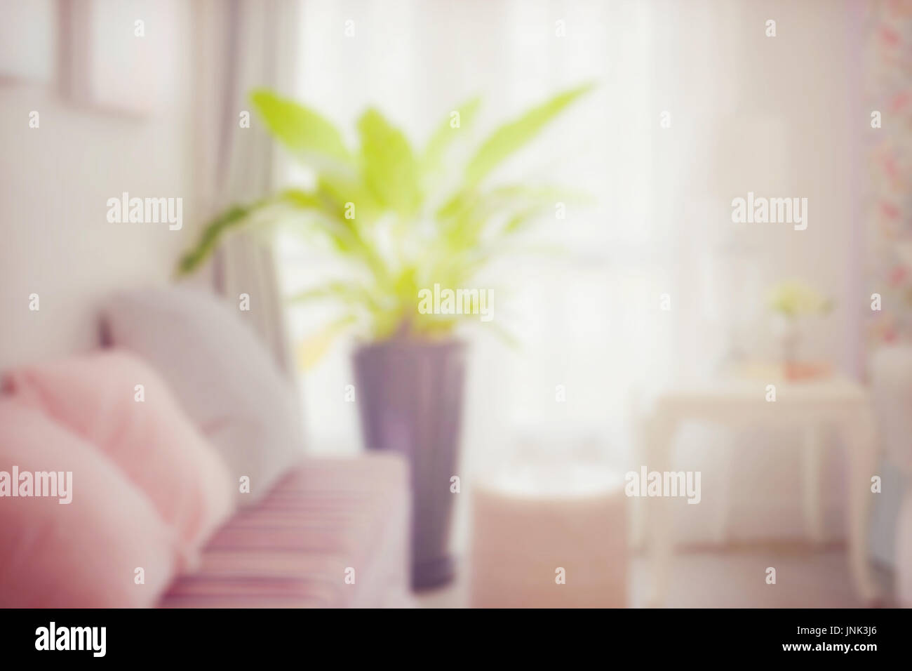 Blur Image Of Sweet Sofa Set In The Corner Of The Classic