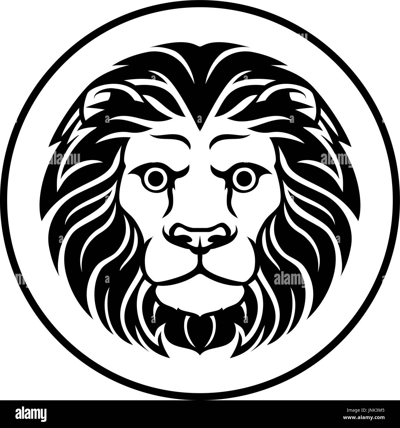 Leo Lion Astrology Horoscope Zodiac Sign Stock Vector