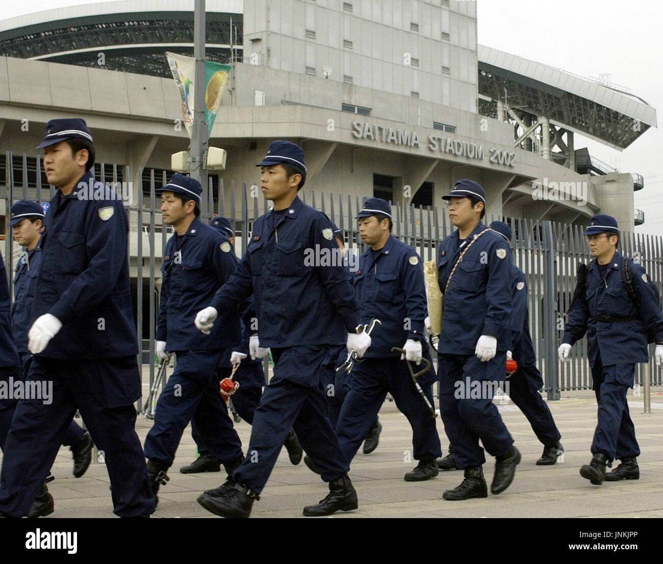 TOKYO, Japan - A special Japanese squad keeps guard around Saitama
