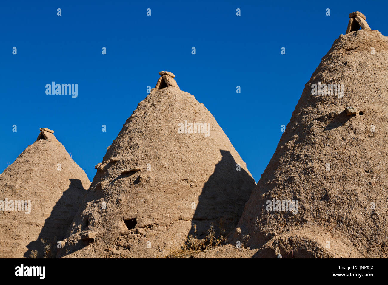 Mudbrick adobe houses in the town of Harran, Sanliurfa, Turkey. Stock Photo