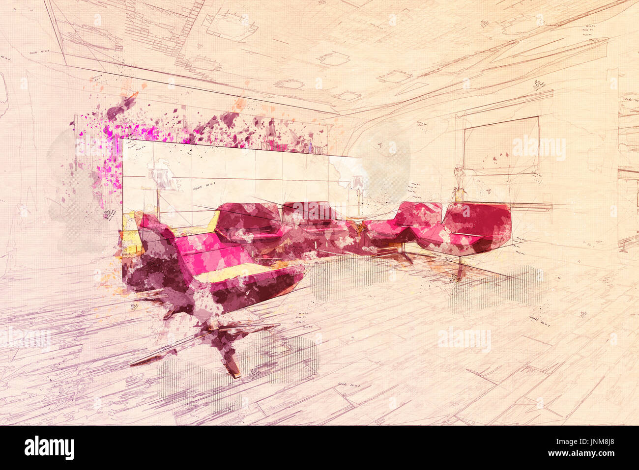 Concept Sketch Business Lounge Airport Vip Lounge Waiting
