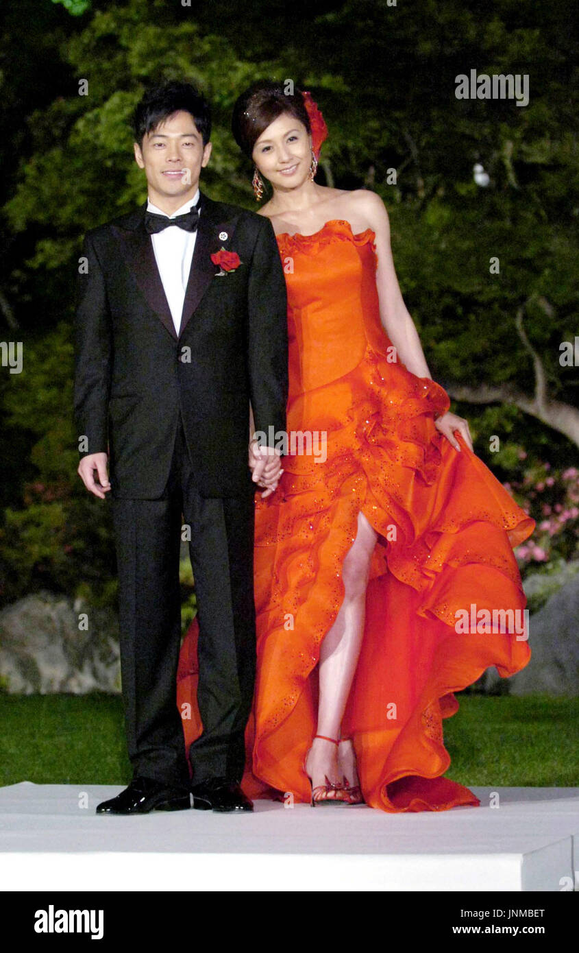 KOBE, Japan Actress Norika Fujiwara and comedian Tomonori Jinnai