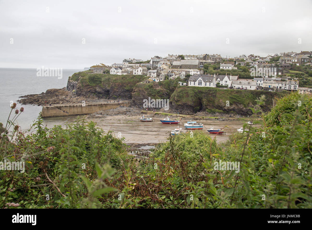Port Isaac Harbour Stock Photo Alamy