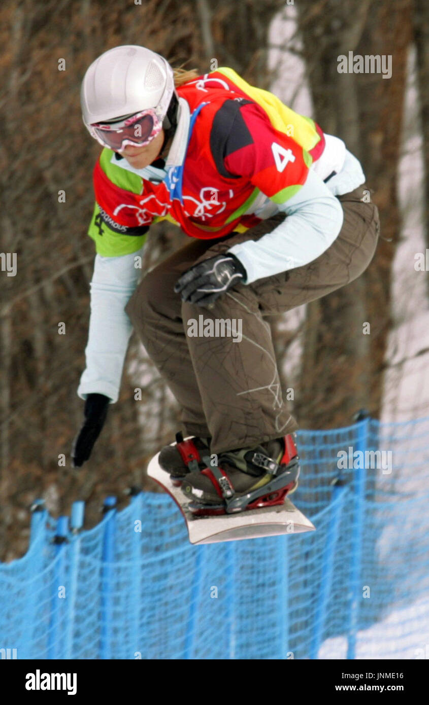 BARDONECCHIA Italy Tanja Frieden Of Switzerland Wins Gold In The Women s Snowboard Cross At 