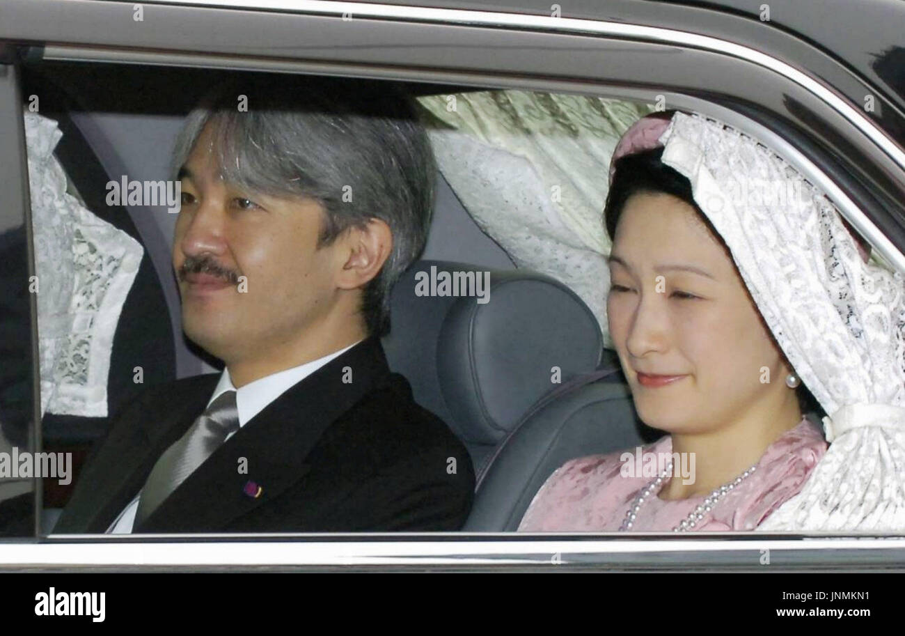 TOKYO, Japan - Prince Akishino and Princess Kiko arrive at the Imperial ...