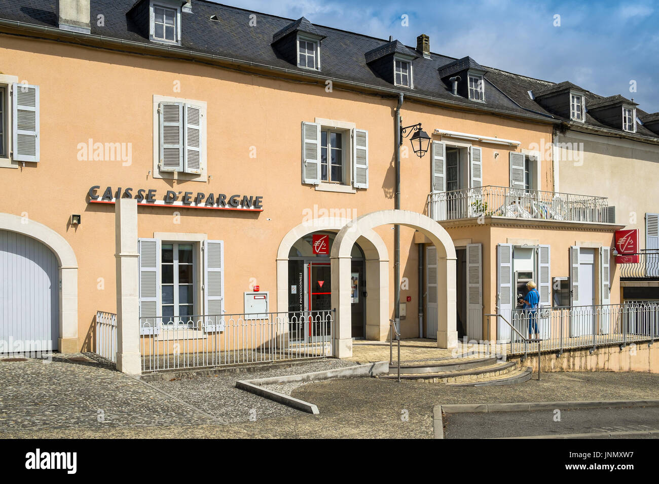 Caisse d'Epargne bank, Monein, Pyrénées-Atlantiques, France Stock Photo -  Alamy