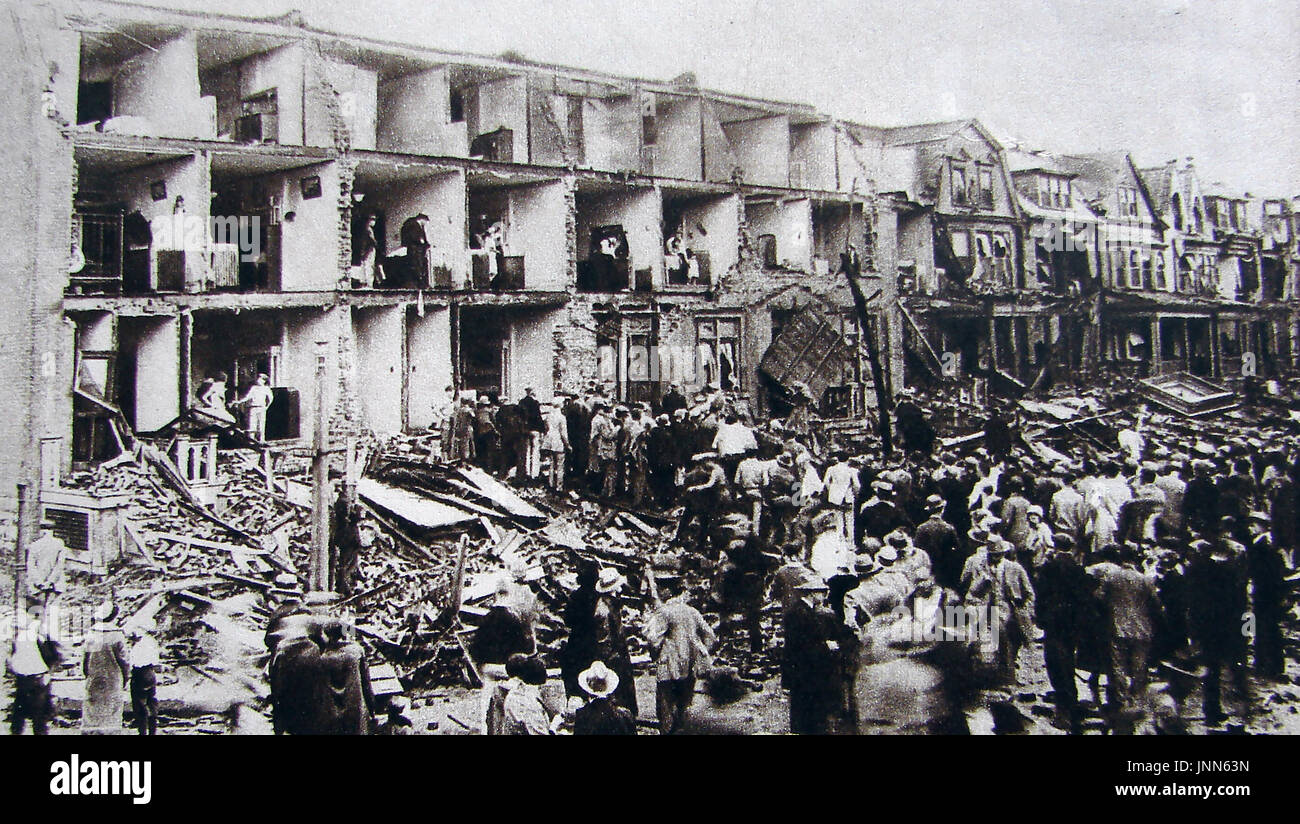 Circa 1931 -Devastation after a tornado struck St Louis, USA Stock Photo