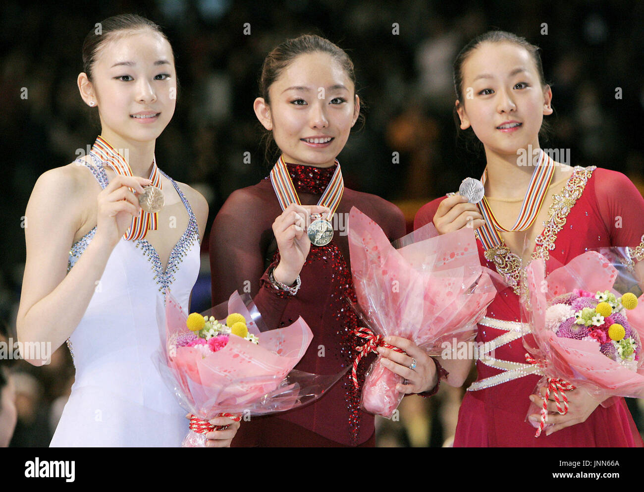 TOKYO, Japan The three medalists at the World Figure Skating