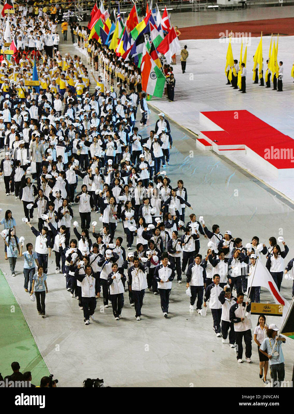 BANGKOK, Thailand - Japanese athletes march into Rajamangala National ...