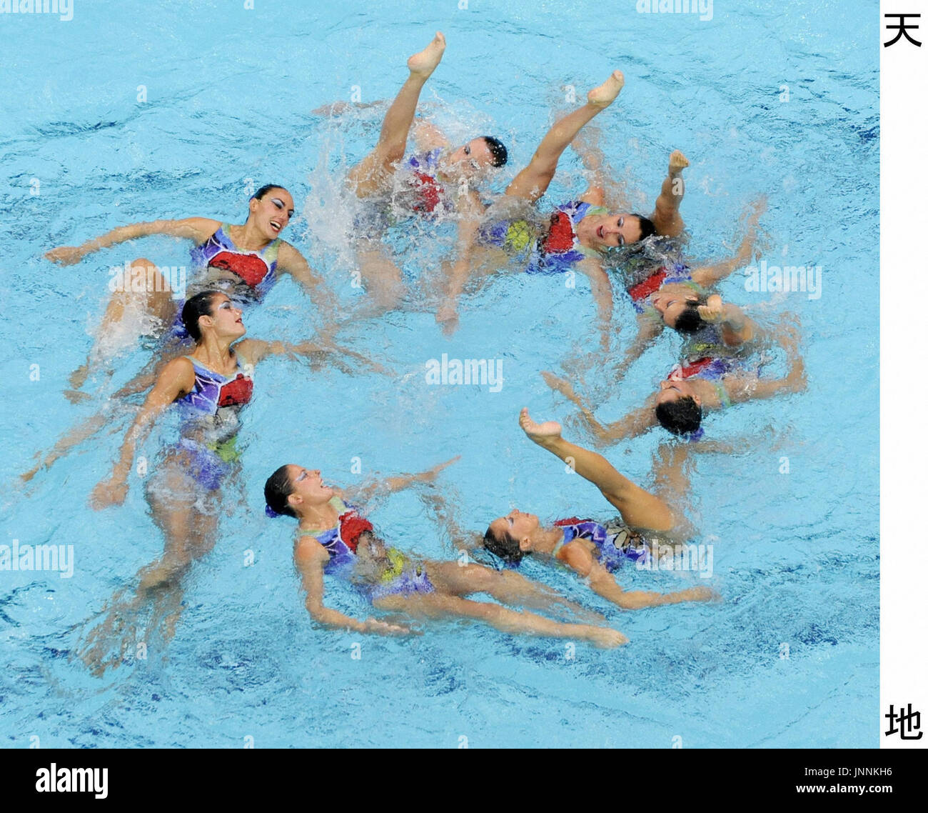 BEIJING, China Spanish swimmers perform during the technical routine