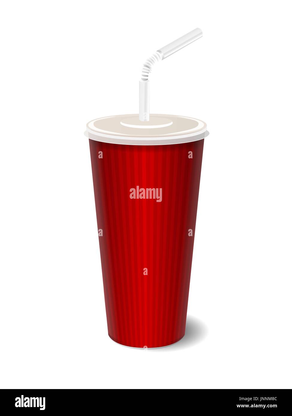 fast food paper cup with tube Stock Vector Image & Art - Alamy