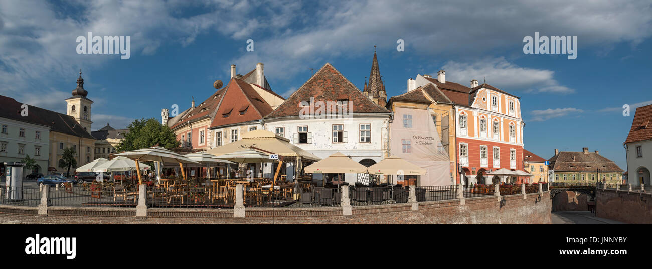 Sibiu Hermannstadt Old Town from Above, Transylvania, Romania Stock Image -  Image of bridge, culture: 234091947