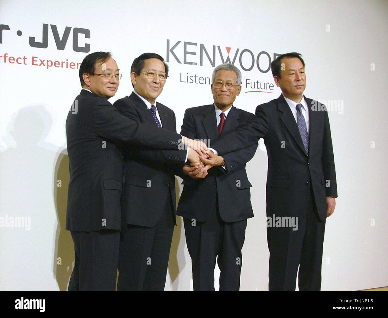 TOKYO, Japan (From L to R) Hidetoshi Yoshida, an executive of Victor