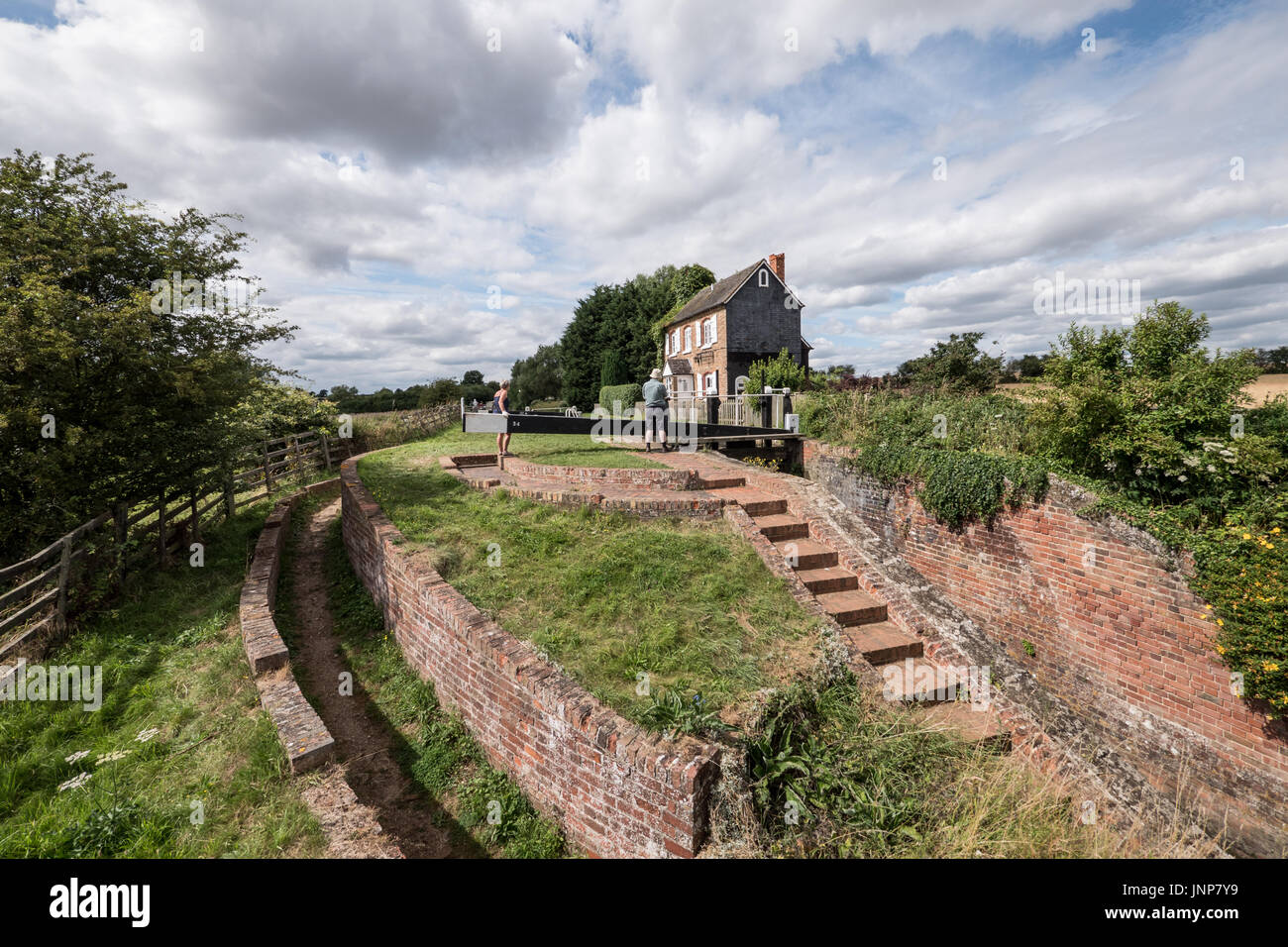 Somerton Deep Lock on the Oxford Canal, Oxfordshire, UK Stock Photo Alamy