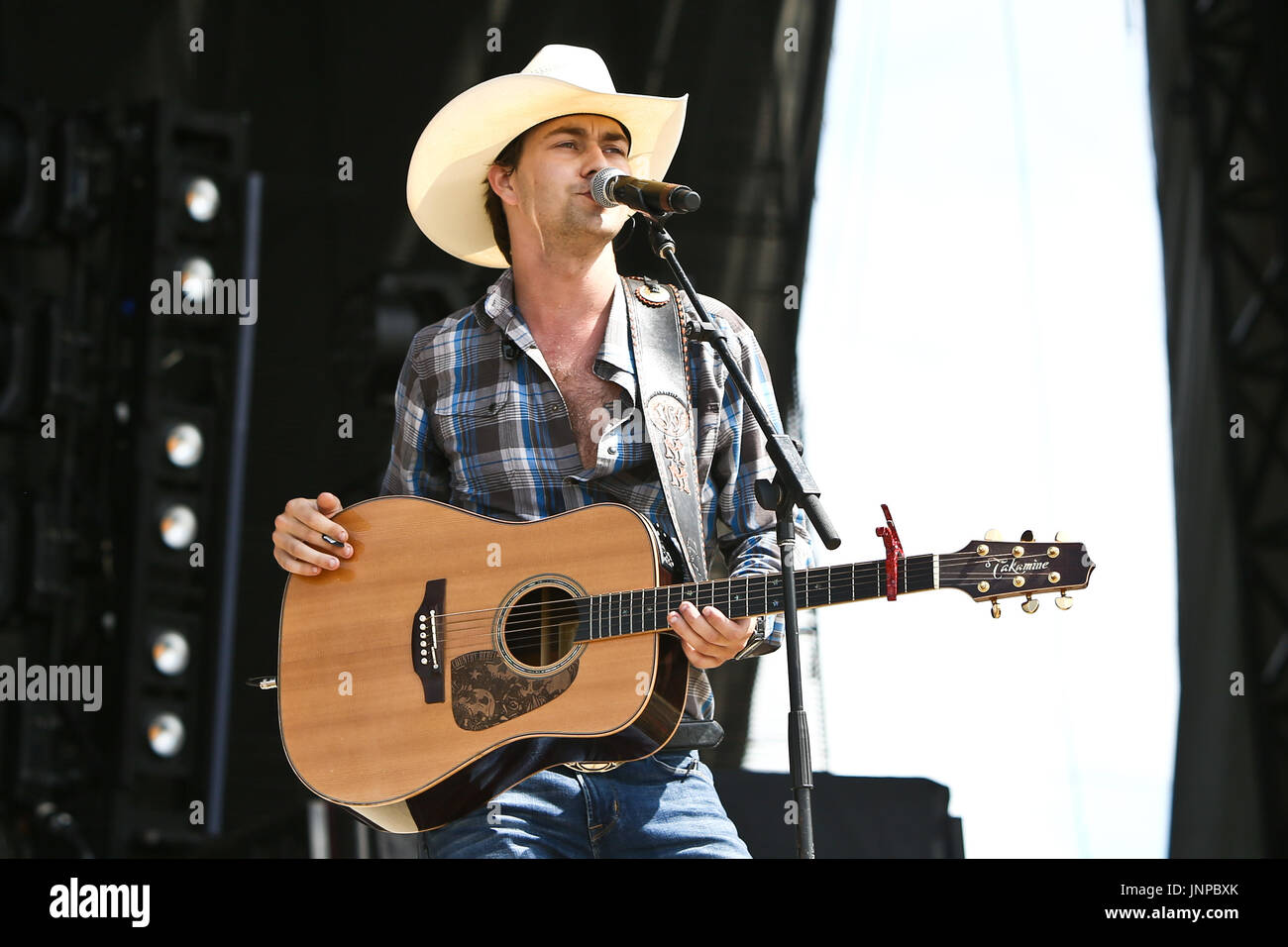 William Michael Morgan Performs at 2017 Country Thunder Music Festival on July 22, 2017 in Twin Lakes, Wisconsin Stock Photo