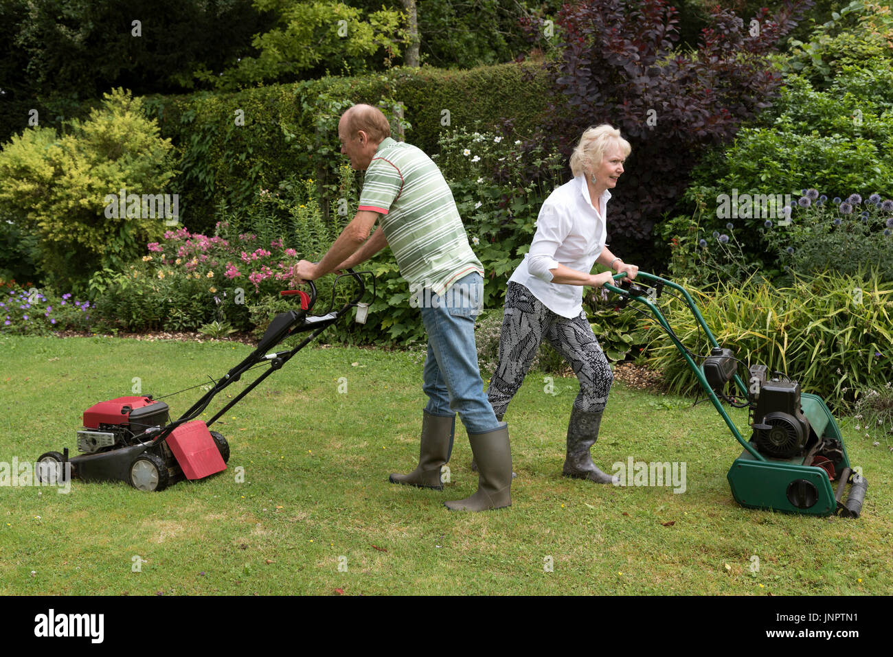 Gas mowers hi res stock photography and images Alamy