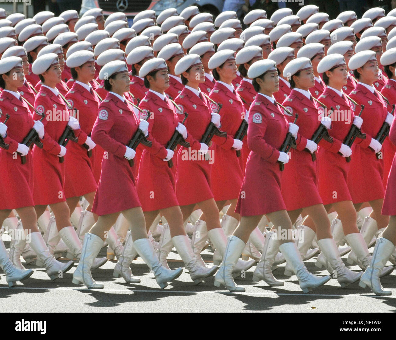 BEIJING, China - Female solders of the People's Liberation Army march ...