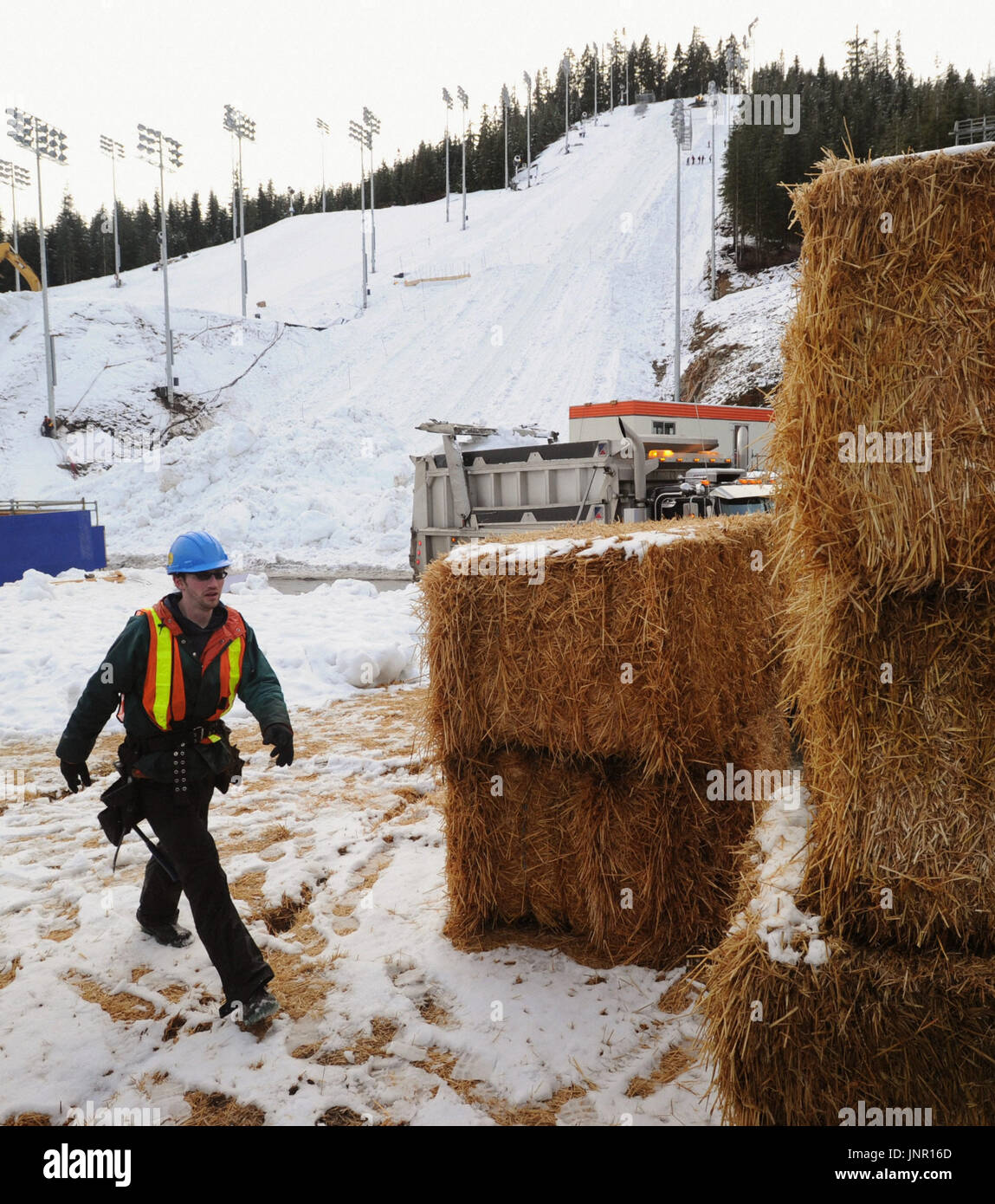 VANCOUVER, Canada Hay bales have been brought to Cypress Mountain to