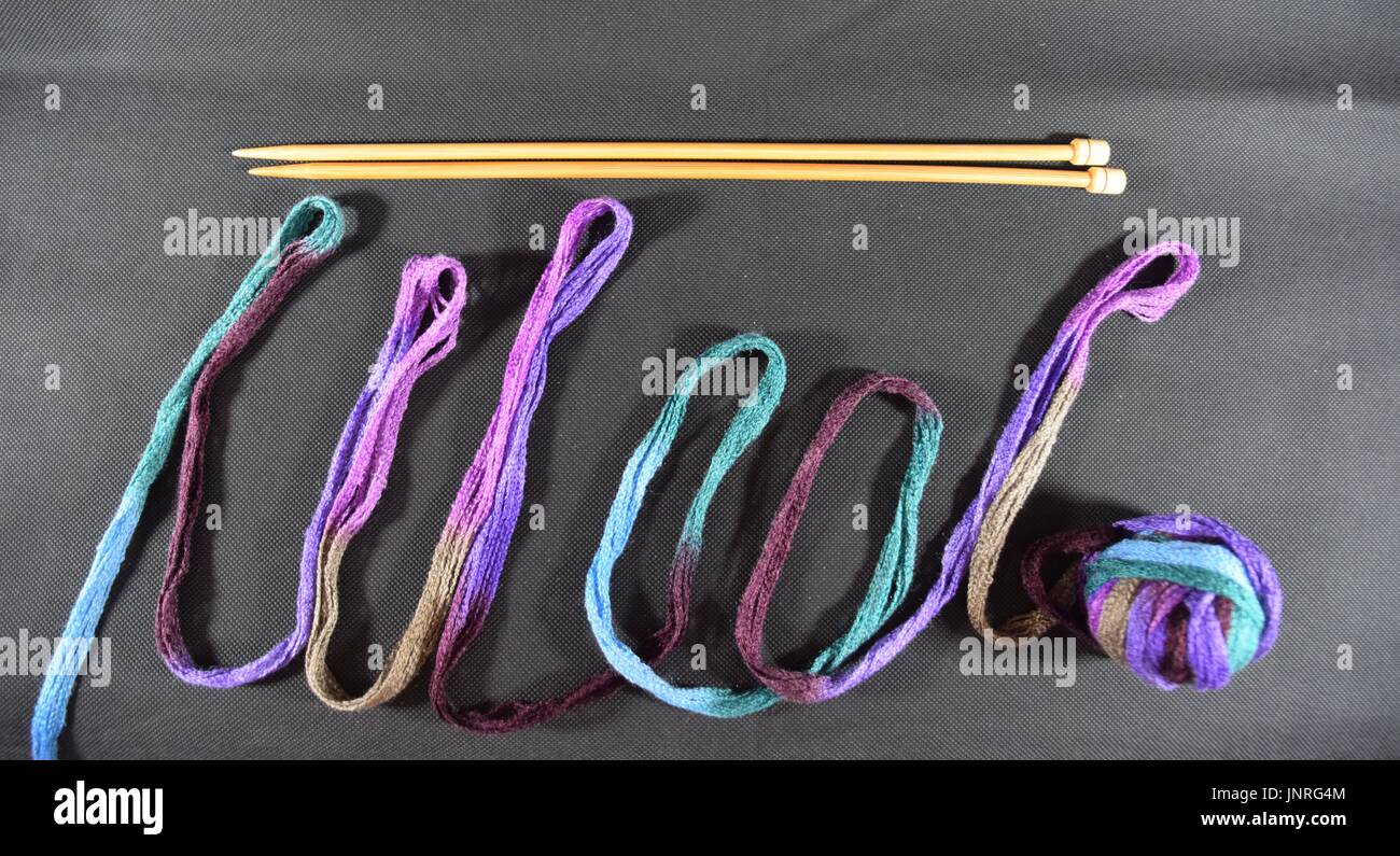 written with wool, the word wool Stock Photo Alamy