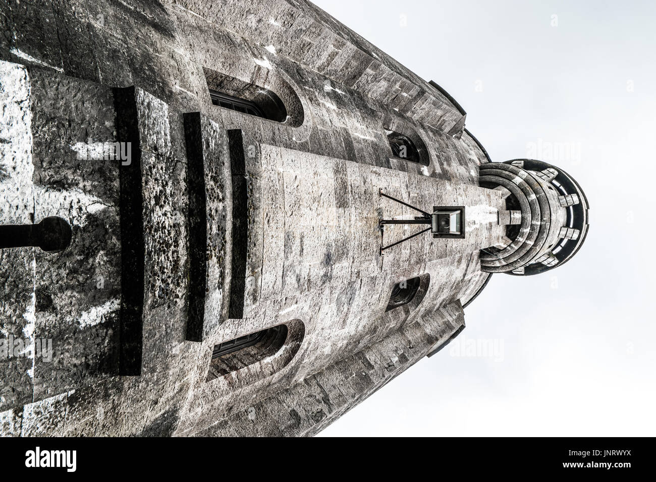 Imposing tower, Penrhyn Castle, North Wales. Stock Photo