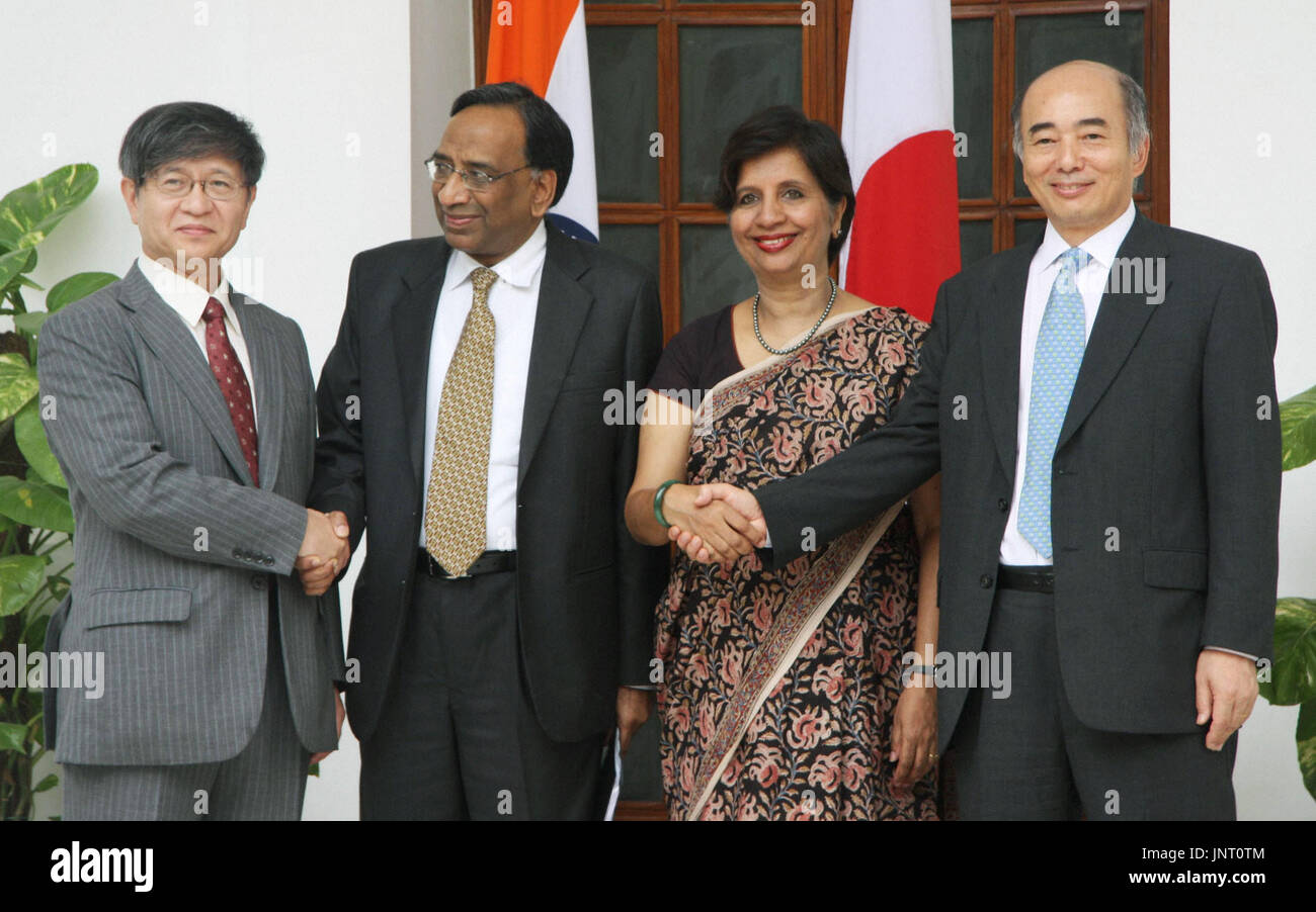 NEW DELHI, India - (from L) Japanese Deputy Minister for Foreign ...