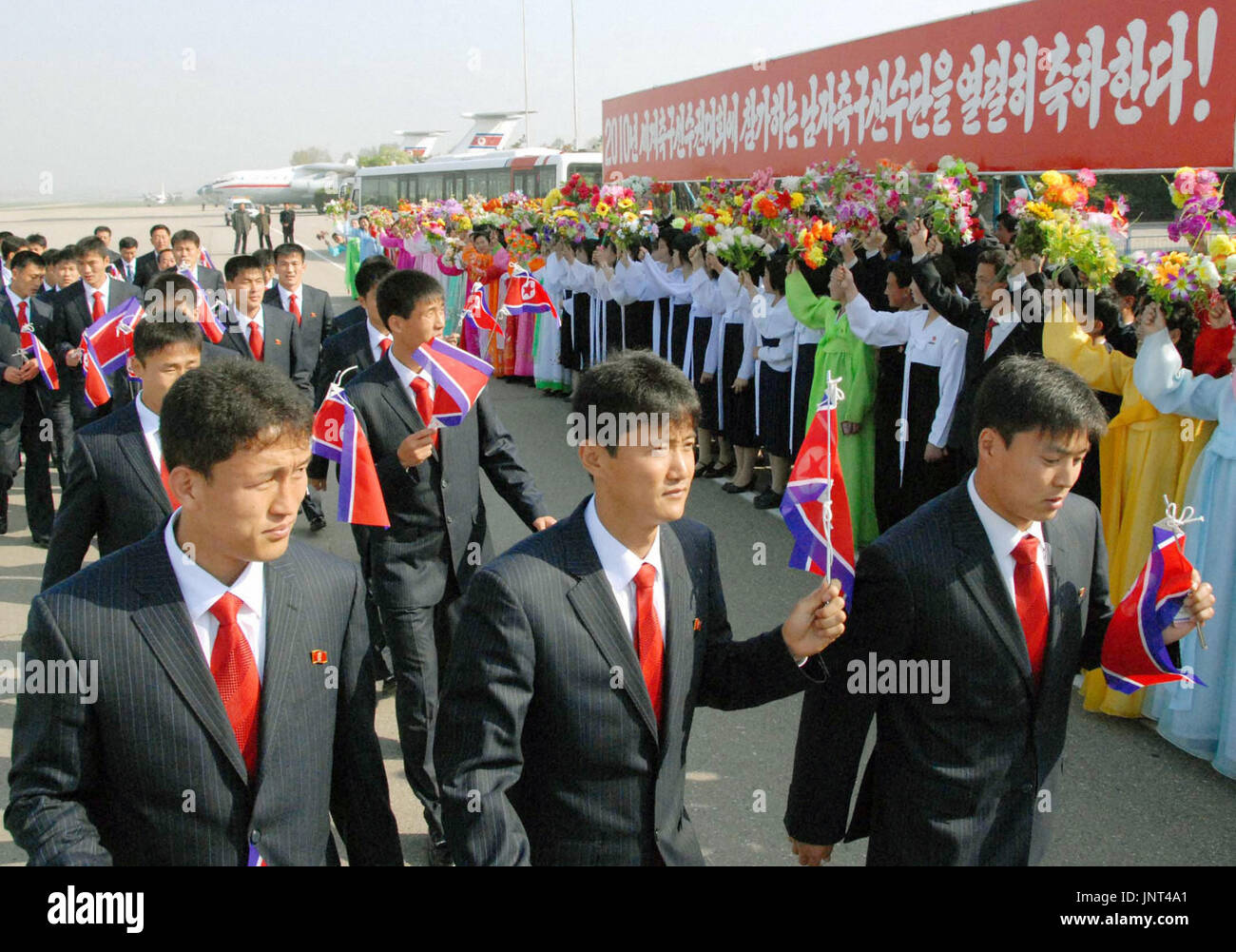 PYONGYANG, North Korea Members of the North Korean national soccer