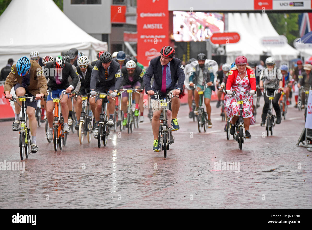 Brompton World Championship folding cycle race. Part of Ride London