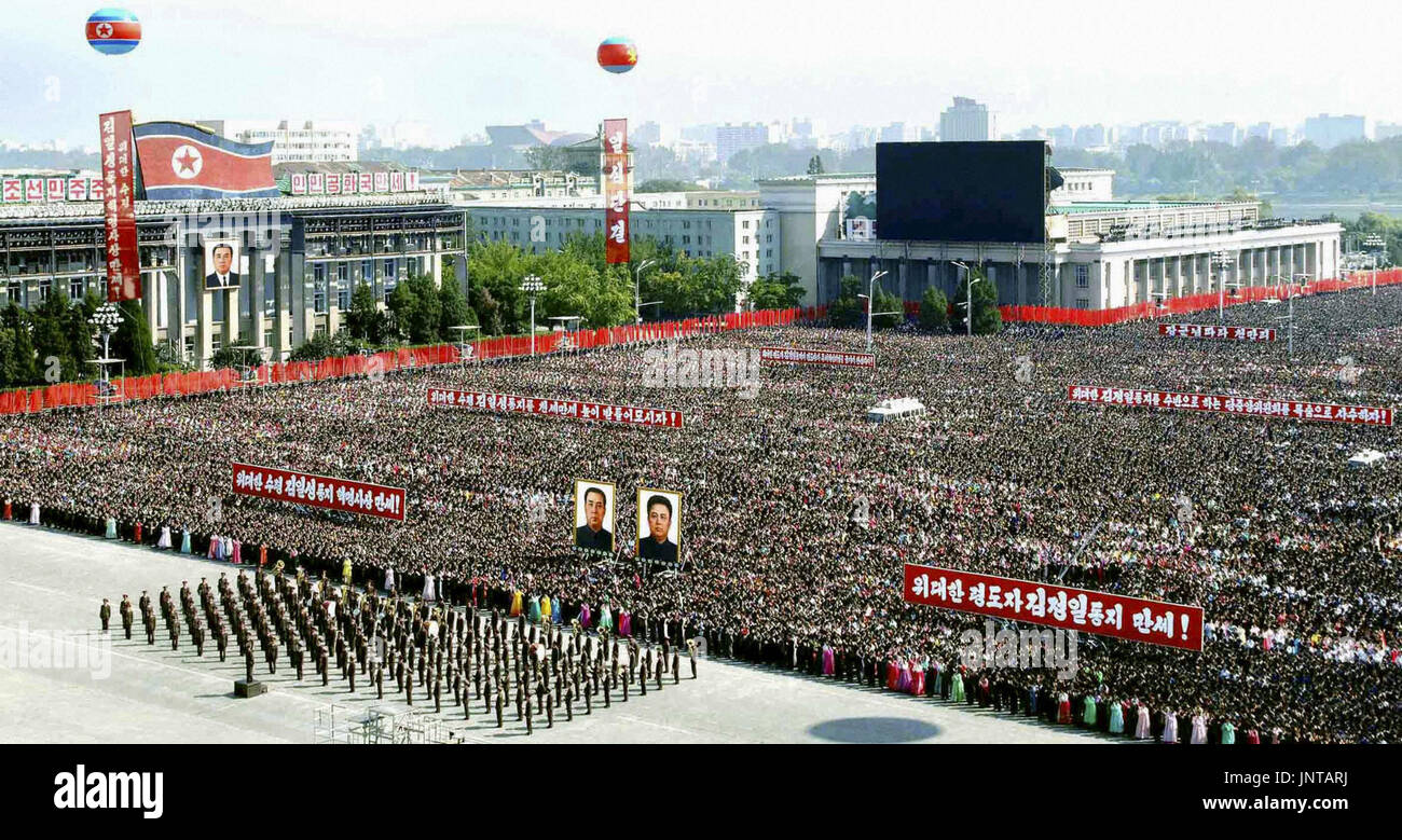 PYONGYANG, North Korea - North Korea holds a major rally in Pyongyang ...