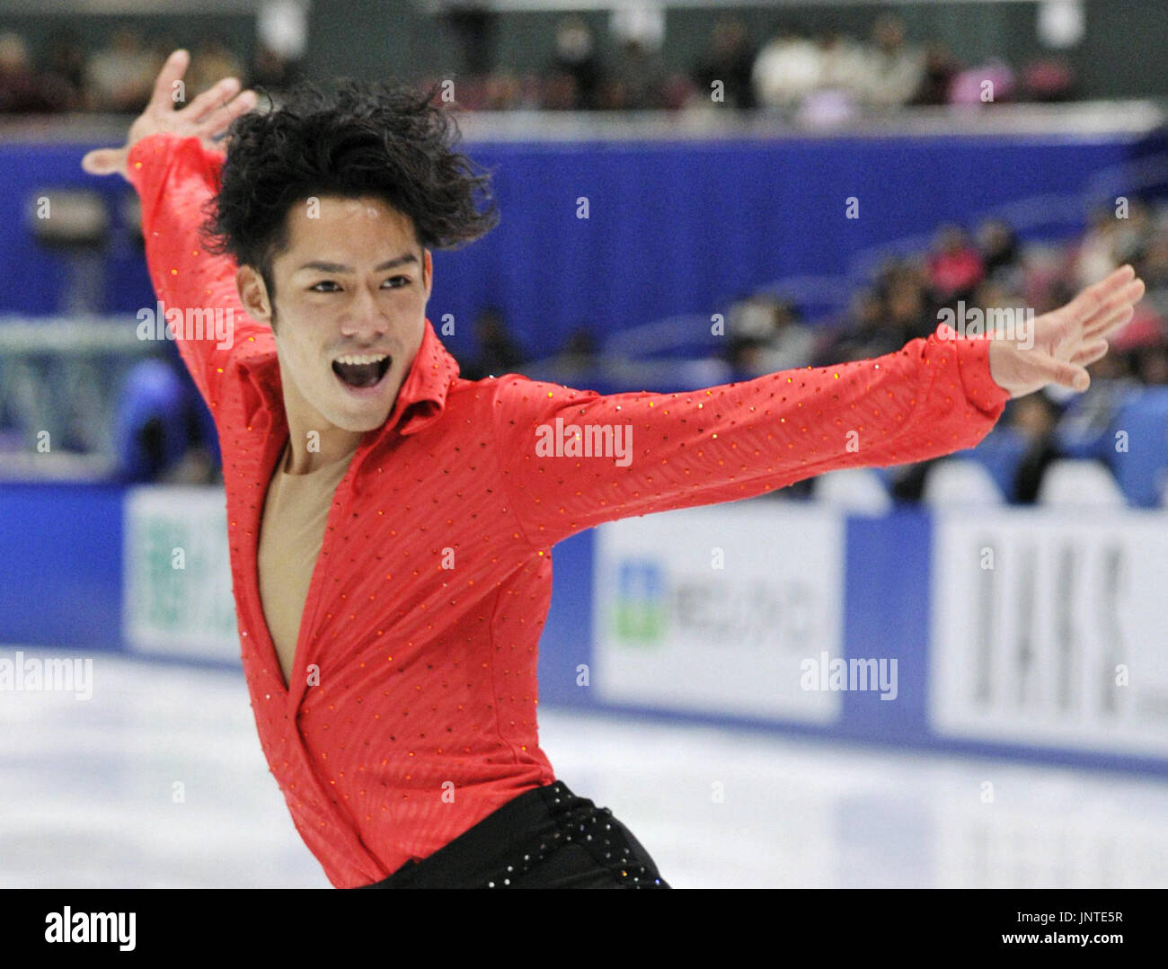NAGANO, Japan Daisuke Takahashi performs during the men's short