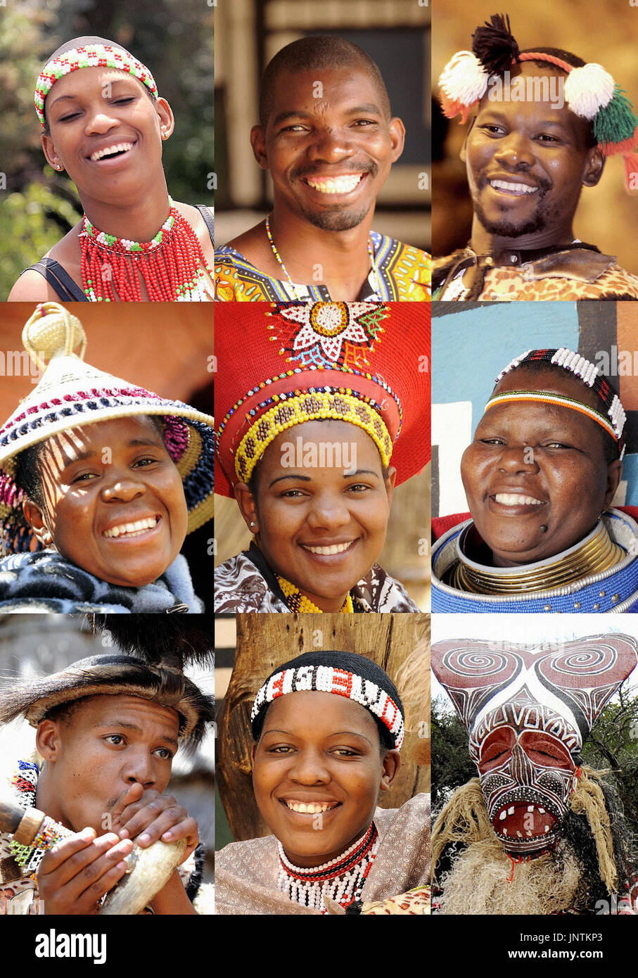JOHANNESBURG, South Africa - South African tribes' ethnic costumes are