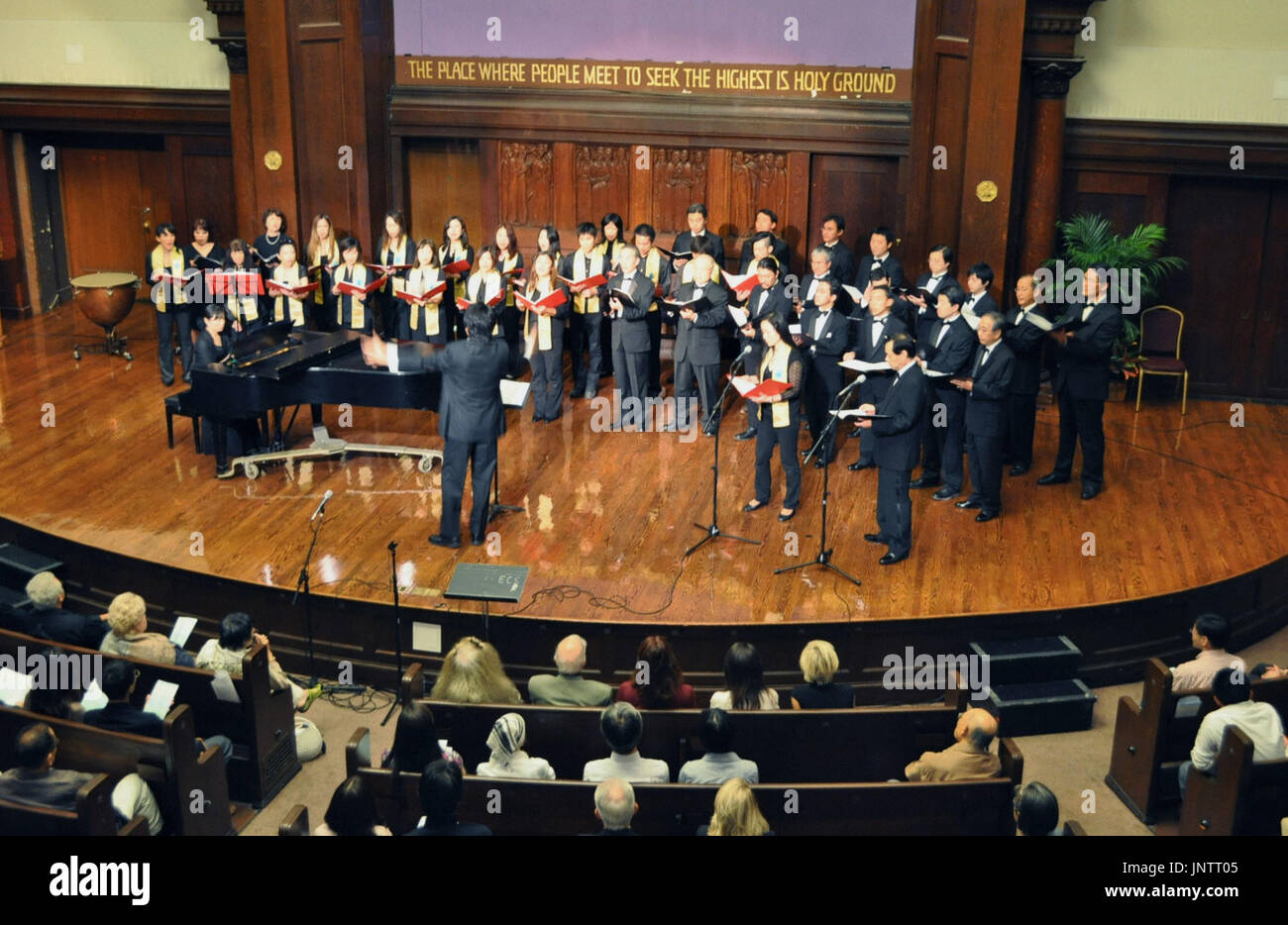 NEW YORK, United States Japanese choral groups Men's Glee Club of New York and Cocolo Gospel