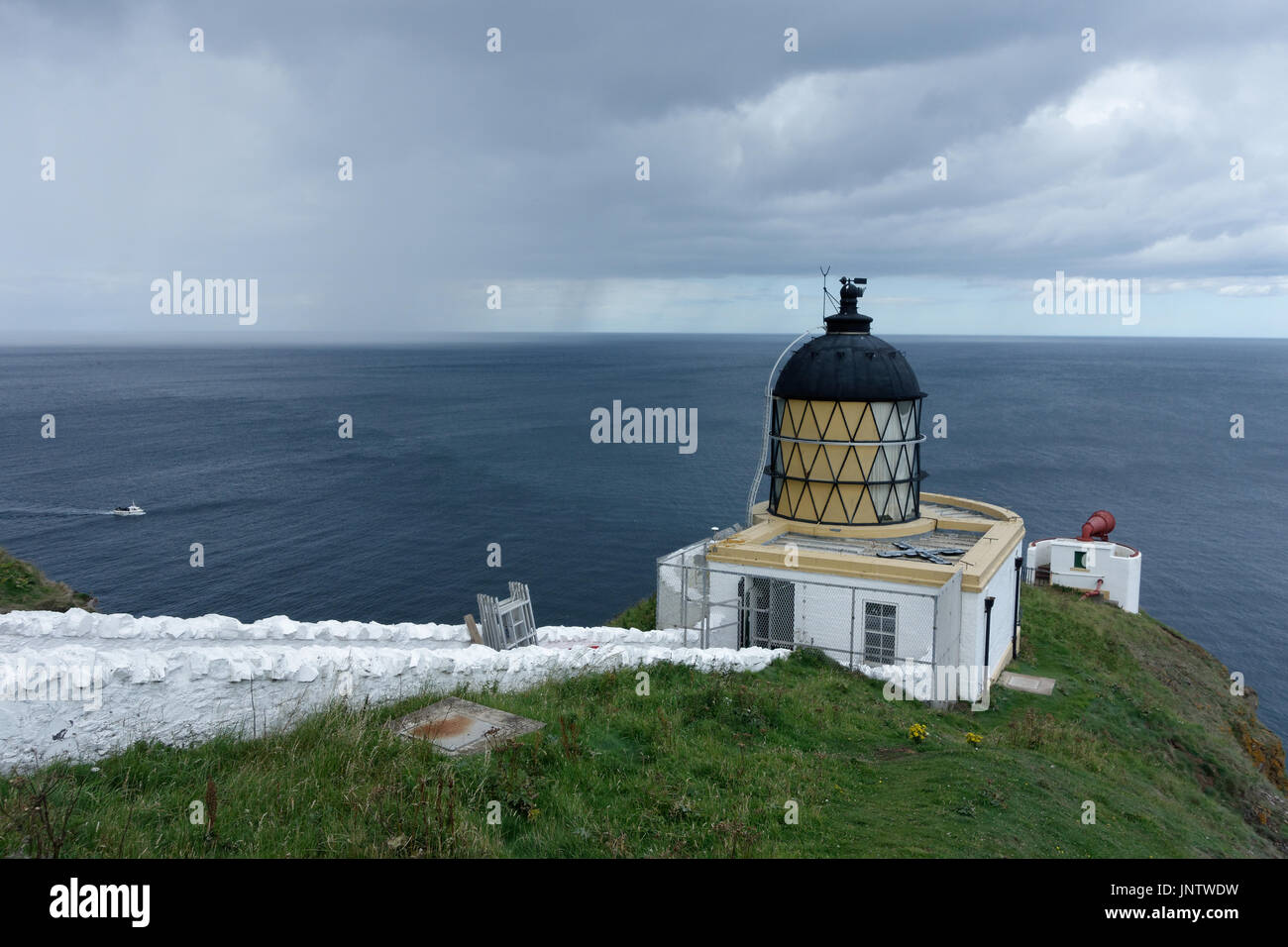 St Abb's Head Lighthouse, Berwickshire, Scotland Stock Photo