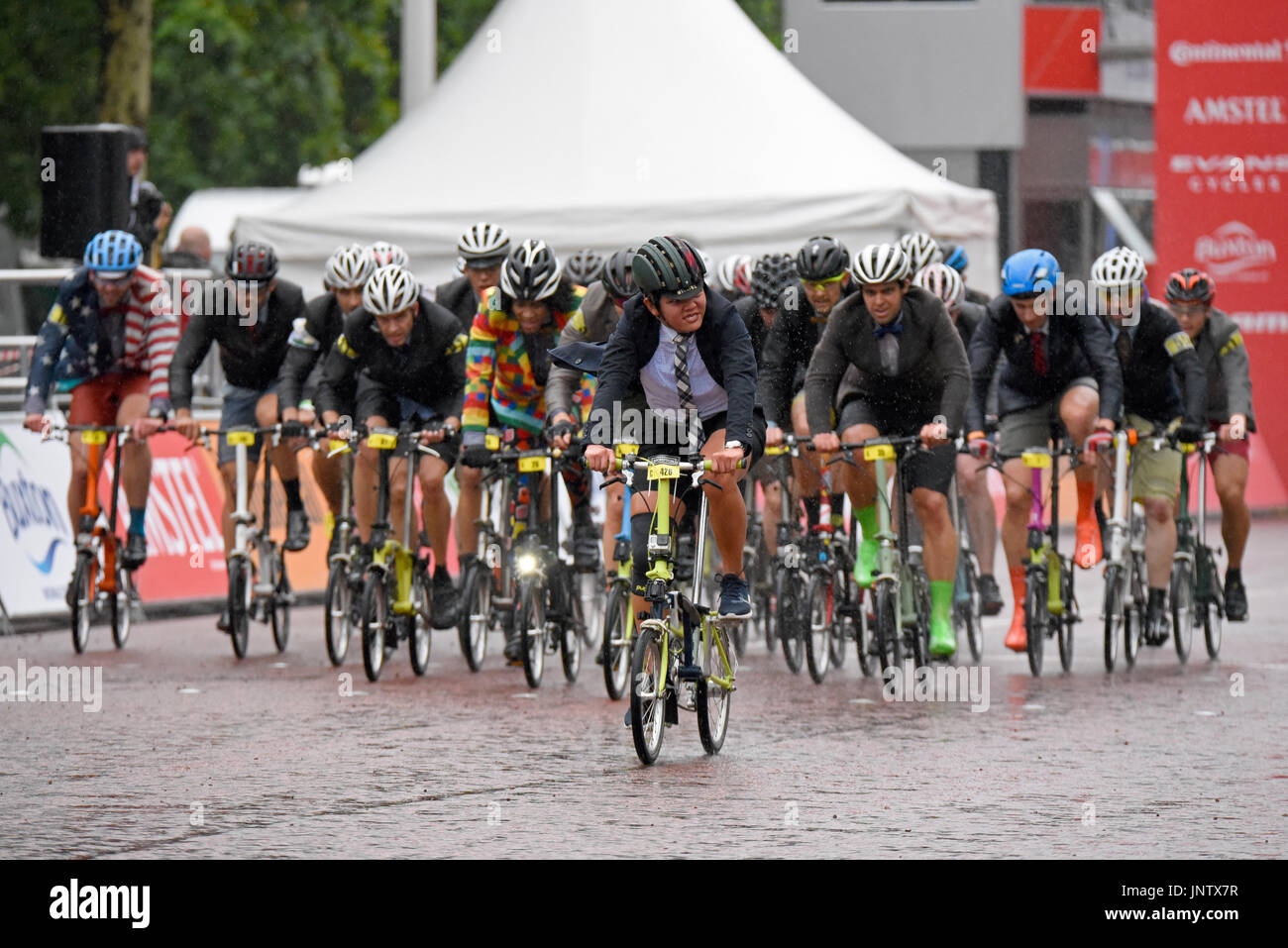 Brompton World Championship folding cycle race. Part of Ride London