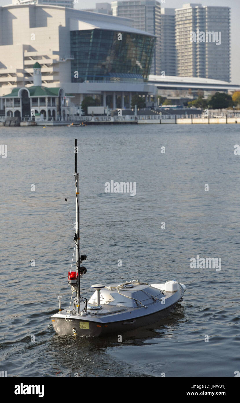 YOKOHAMA, Japan An unmanned patrol boat is shown in a demonstration